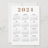 Moderne fotokalender 2024 Vrolijk Kerstfeest Feestdagenkaart (Achterkant)