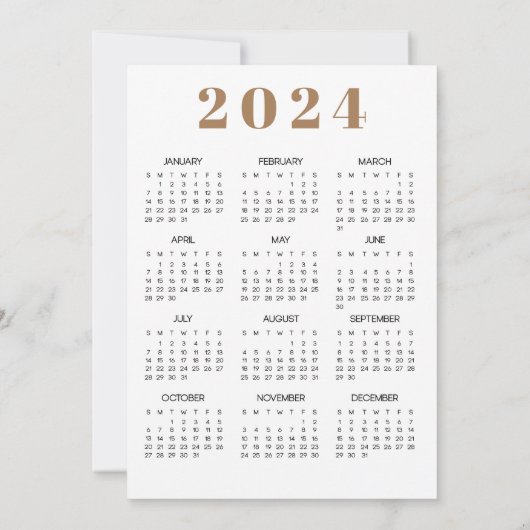 Moderne fotokalender 2024 Vrolijk Kerstfeest Feestdagenkaart (Achterkant)