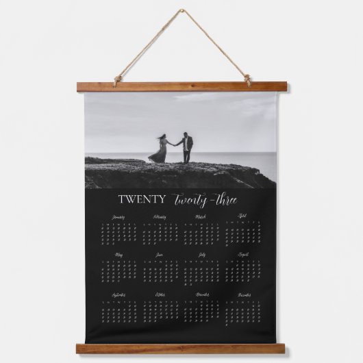 Moderne fotokalender, geschreven op 23 hangend wandkleed (Voorkant)