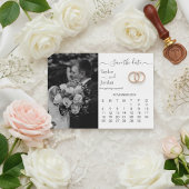 Moderne Fotokalender | Minimalistisch Zwart en Wit Save The Date