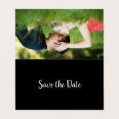 Moderne fotokalender slaat de datumkaart op visitekaartje (Buitenkant ongevouwen)