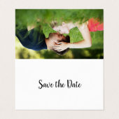 Moderne fotokalender slaat de datumkaart op visitekaartje (Buitenkant ongevouwen)