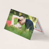 Moderne fotokalender slaat de datumkaart op visitekaartje (Achterkant)