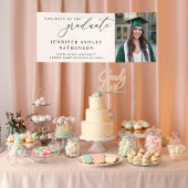 Moderne fotokalligrafie Afstuderen banner - wit