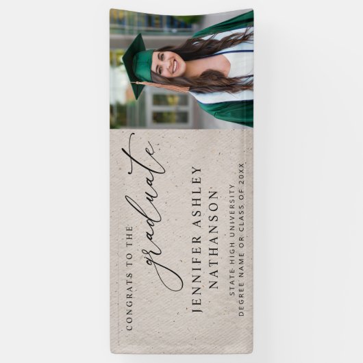 Moderne fotokalligrafie Afstuderen Spandoek (Verticaal)