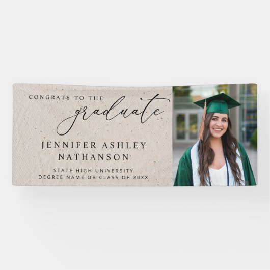 Moderne fotokalligrafie Afstuderen Spandoek (Horizontaal)