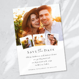 Moderne fotokalligrafie bruiloft save the date