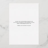 Moderne fotokalligrafie bruiloft Save the Date Folie Uitnodiging (Achterkant)