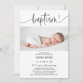 Moderne fotokalligrafie doop kaart (Voorkant)