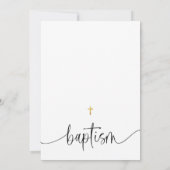 Moderne fotokalligrafie doop kaart (Achterkant)