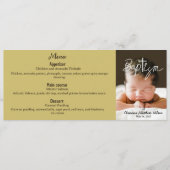 Moderne fotokalligrafie kruist religieuze doop menu (Voorkant)