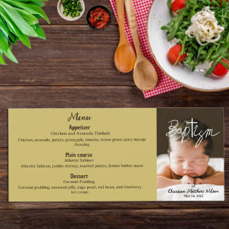 Moderne fotokalligrafie kruist religieuze doop menu