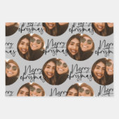 Moderne fotokerstvakantie-verpakkingspapier  inpakpapier vel (Voorkant)