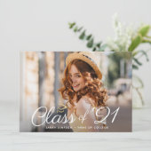 Moderne fotoklas van 2021 afstudeerder aankondigin aankondiging (Staand voorkant)