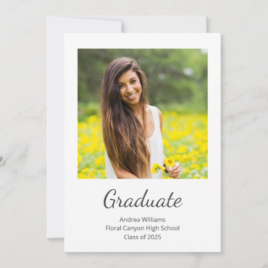 Moderne fotoklas van 2025 Afstuderen aankondiging (Voorkant)