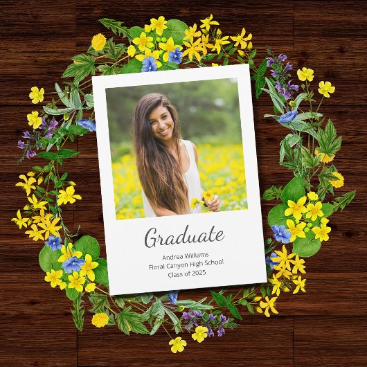 Moderne fotoklas van 2025 Afstuderen aankondiging