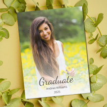 Moderne fotoklas van 2025 Afstuderen aankondiging