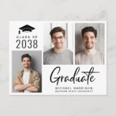 Moderne fotoklas van het afstudeerfeest van 2025 uitnodiging briefkaart (Voorkant)