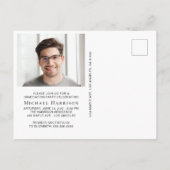 Moderne fotoklas van het afstudeerfeest van 2025 uitnodiging briefkaart (Achterkant)