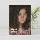 Moderne fotoklasse 20XX Afstuderen Aankondiging (Staand voorkant)