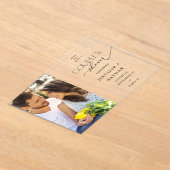 Moderne fotokoppels — Shower-uitnodiging Acryl Uitnodigingen (Laagn)