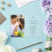 Moderne fotokoppels — Shower-uitnodiging Acryl Uitnodigingen (Insitu (Huwelijk))