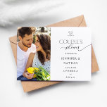 Moderne fotokoppels — Shower-uitnodiging Kaart<br><div class="desc">Stuur een chique, unieke en moderne Couples' Shower Invitation met uw foto. Creëer Uw koppels douchen uitnodigen met onze gemakkelijk te gebruiken sjablonen. Vul gewoon je info en foto in en je bent klaar. En het is professioneel gedrukt, waardoor de hoge kwaliteit, luxe wordt gecreëerd. Luxe zonder de hoge op...</div>