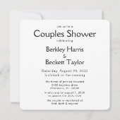 Moderne fotokoppels — Shower-uitnodiging Kaart (Achterkant)