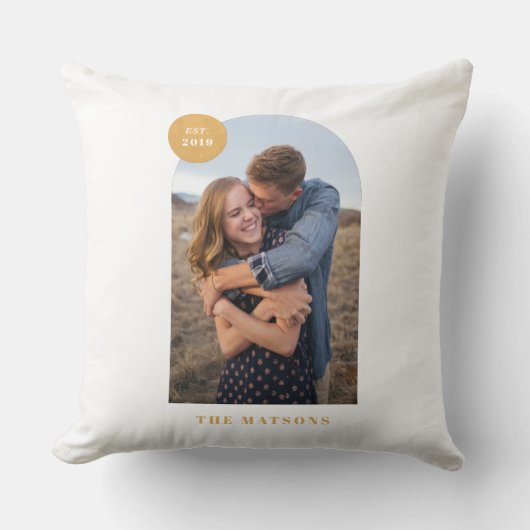 Moderne fotokussen met boogframe - Geel Kussen (Voorkant)