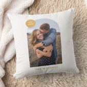 Moderne fotokussen met boogframe - Geel Kussen