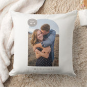Moderne fotokussen met boogframe op maat - grijs kussen (Deken)