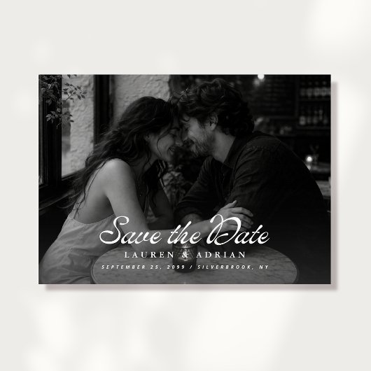 Moderne Fotolandschap Save The Date Uitnodiging