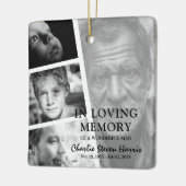 Moderne fotolevensverhaalcollage-herinnering keramisch ornament (Links)