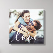 Moderne Fotoliefde Script Canvas Afdruk (Voorkant)