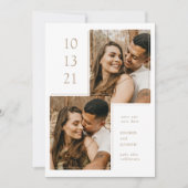 Moderne fotolijst plat Save The Date kaart (Voorkant)