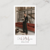 Moderne Fotomakelaar Terracotta Visitekaartje (Voorkant)