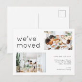 Moderne fotominimalistisch bewegend fototeam van t aankondigingskaart (Voorkant / Achterkant)