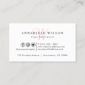 Moderne fotoMonogram Yoga Instructor Visitekaartje (Achterkant)