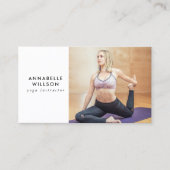 Moderne fotoMonogram Yoga Instructor Visitekaartje (Voorkant)