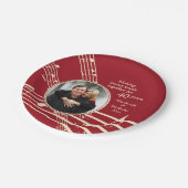 Moderne Fotomuziek 40e Ruby Wedding Jubileum Papieren Bordje (Gekanteld)