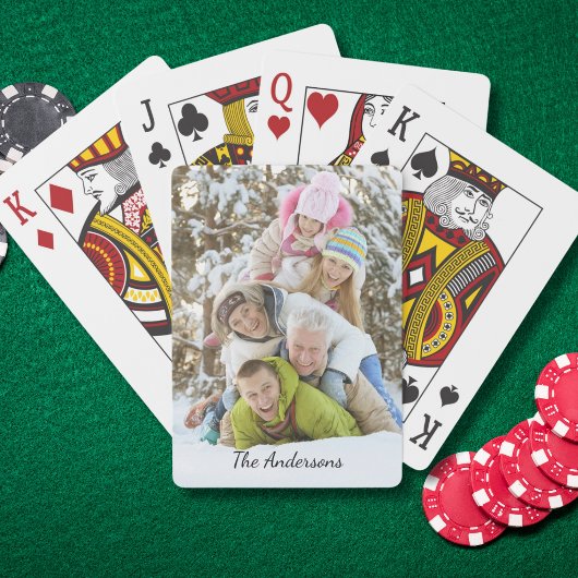Moderne fotonaam pokerkaarten