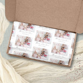 Moderne Fotonaam Script Patroon Vrolijk Kerstfeest Tissuepapier