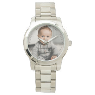 Moderne fotonaam Silver Horloge