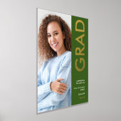 Moderne Fotonaamklasse van 2025 Afstuderen Green Folie Afdrukken (Laagn)