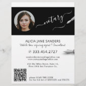 Moderne fotonotaris die agent QR ondertekent Flyer (Voorkant)