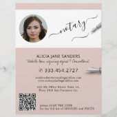 Moderne fotonotaris die agent QR ondertekent Flyer (Voorkant)