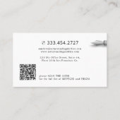 Moderne fotonotaris mobiele ondertekenaar visitekaartje (Achterkant)