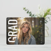Moderne FotoPop Afstudeerklas Aankondiging (Staand voorkant)