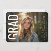 Moderne FotoPop Afstudeerklas Aankondiging (Voorkant)