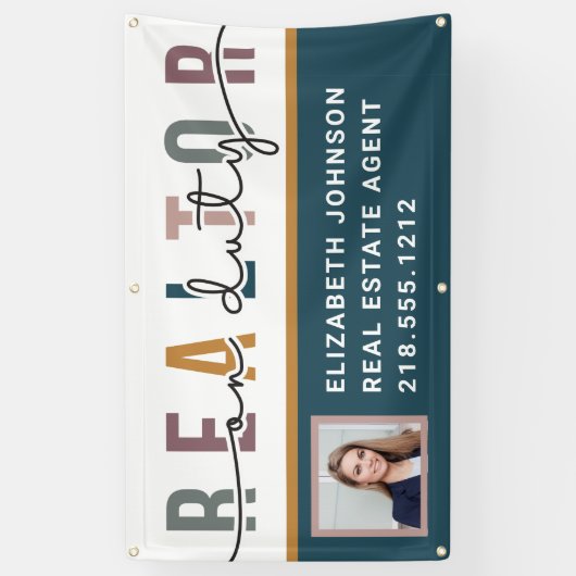 Moderne fotoredacteur over de promotiebanner voor  spandoek (Verticaal)